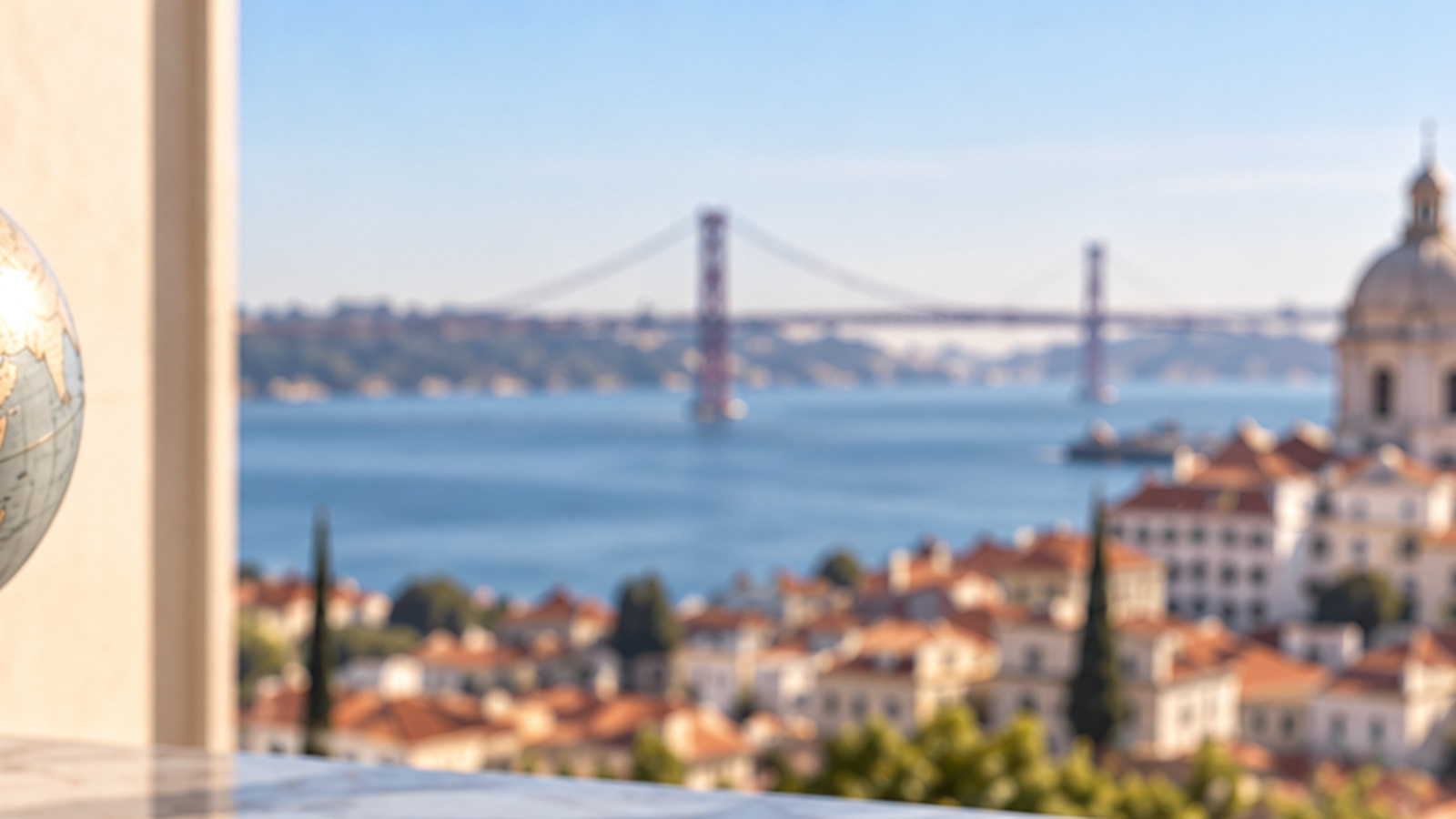Lisbon residential skyline viewed from an office, illustrating a Portuguese eviction and possession dispute.