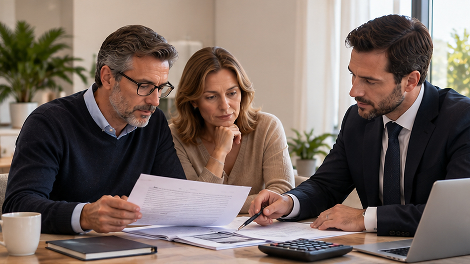 Seller reviewing mortgage discharge documents for a Portuguese property sale.